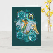 Aquaman Riding Seepferd über Kingdoms Karte (Gelbe Blume)