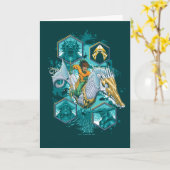 Aquaman Riding Seepferd über Kingdoms Karte (Gelbe Blume)