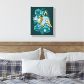 Aquaman Riding Seepferd über Kingdoms Leinwanddruck (Insitu (Schlafzimmer))