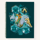 Aquaman Riding Seepferd über Kingdoms Notizblock (Vorderseite)