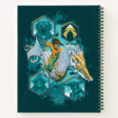 Aquaman Riding Seepferd über Kingdoms Notizblock (Rückseite)