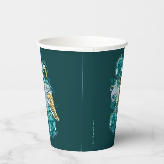 Aquaman Riding Seepferd über Kingdoms Pappbecher (Rechts)