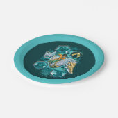 Aquaman Riding Seepferd über Kingdoms Pappteller (Schrägansicht)