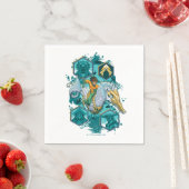 Aquaman Riding Seepferd über Kingdoms Serviette (Beispiel)