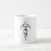 Aquaman Runs BW Kaffeetasse (Mittel)