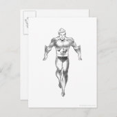 Aquaman Runs BW Postkarte (Vorne/Hinten)