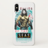 Aquaman "Savior | Of The Seas" Modernist Graphic Case-Mate iPhone Hülle (Rückseite)