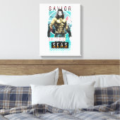 Aquaman "Savior | Of The Seas" Modernist Graphic Leinwanddruck (Insitu (Schlafzimmer))