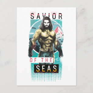 Aquaman "Savior   Of The Seas" Modernist Graphic Postkarte