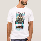 Aquaman "Savior | Of The Seas" Modernist Graphic T-Shirt (Vorderseite)
