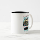 Aquaman "Savior | Of The Seas" Modernist Graphic Zweifarbige Tasse (VorderseiteRechts)