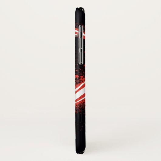 Aquaman | schwarzer Manta-rote Schlag-Grafik Case-Mate iPhone Hülle (Hinten/Links)