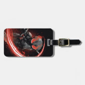 Aquaman | schwarzer Manta-rote Schlag-Grafik Gepäckanhänger (Vorderseite horizontal)