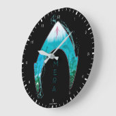 Aquaman See Through Mera Symbol Ocean Graphic Große Wanduhr (Winkel)