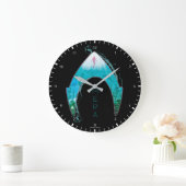 Aquaman See Through Mera Symbol Ocean Graphic Große Wanduhr (Zuhause)