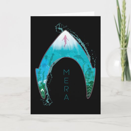 Aquaman See Through Mera Symbol Ocean Graphic Karte (Vorderseite)