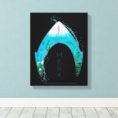 Aquaman See Through Mera Symbol Ocean Graphic Leinwanddruck (Insitu (Holzboden))
