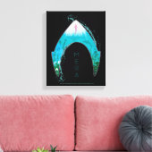 Aquaman See Through Mera Symbol Ocean Graphic Leinwanddruck (Insitu (Wohnzimmer))