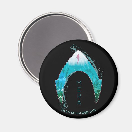 Aquaman See Through Mera Symbol Ocean Graphic Magnet (Vorderseite/Rückseite)