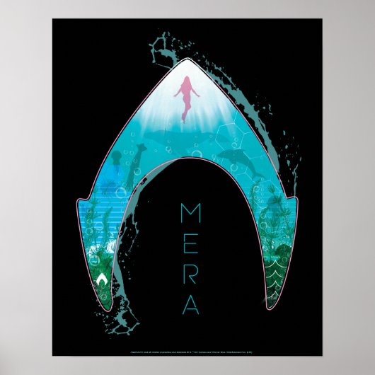 Aquaman | See Through Mera Symbol Ocean Graphic Poster (Vorne)