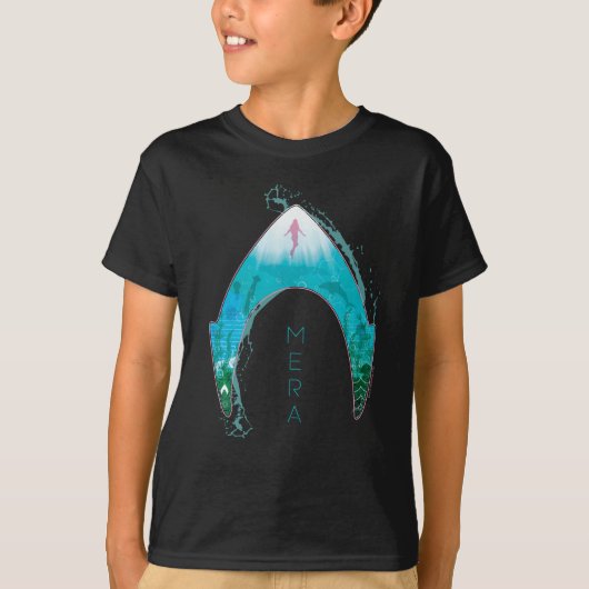 Aquaman See Through Mera Symbol Ocean Graphic T-Shirt (Vorderseite)