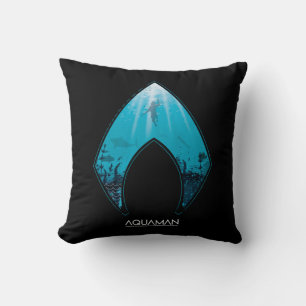 Aquaman   Siehe durch Aquaman Logo Ocean Graphic Kissen