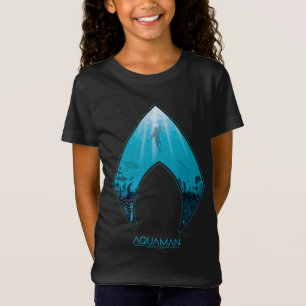 Aquaman Siehe durch Aquaman Logo Ocean Graphic T-Shirt