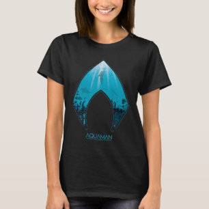 Aquaman Siehe durch Aquaman Logo Ocean Graphic T-Shirt
