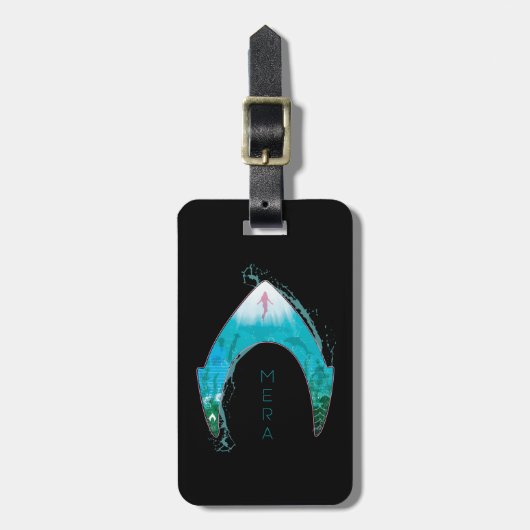 Aquaman| Siehe durch Mera Symbol Ocean Graphic Gepäckanhänger (Vorderseite vertikal)