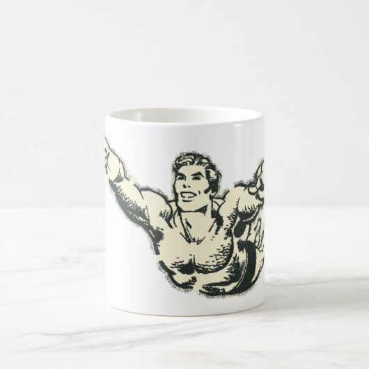 Aquaman Soars BW Kaffeetasse (Mittel)
