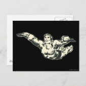Aquaman Soars BW Postkarte (Vorne/Hinten)