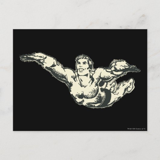 Aquaman Soars BW Postkarte (Vorderseite)