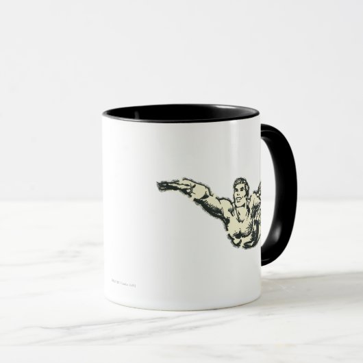Aquaman Soars BW Tasse (VorderseiteRechts)