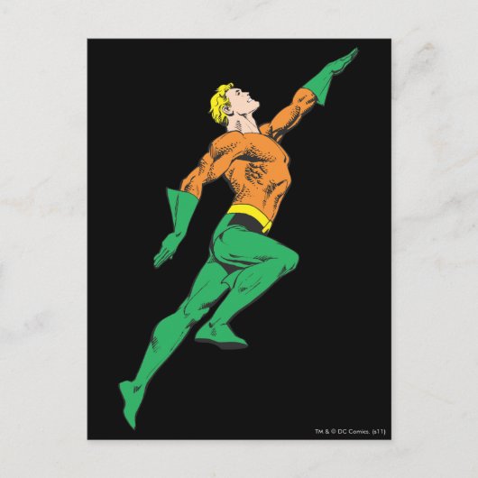 Aquaman springt hoch postkarte (Vorderseite)