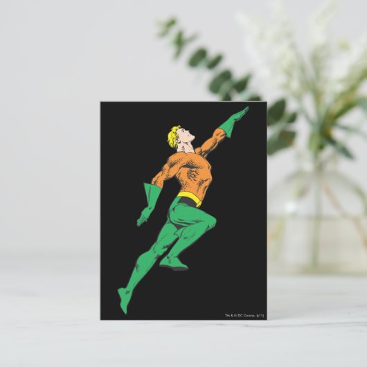 Aquaman springt hoch postkarte (Stehend Vorderseite)