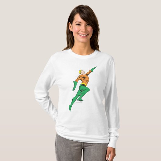 Aquaman springt hoch T-Shirt (Vorne ganz)