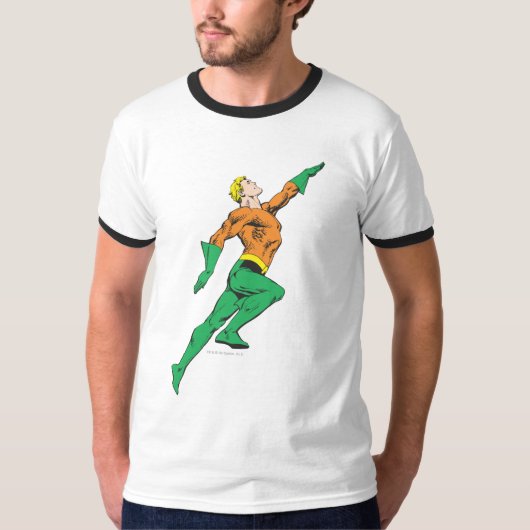 Aquaman springt hoch T-Shirt (Vorderseite)
