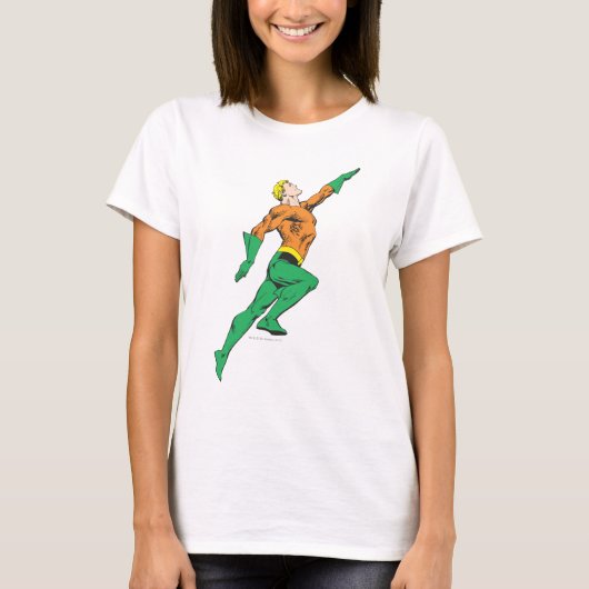 Aquaman springt hoch T-Shirt (Vorderseite)