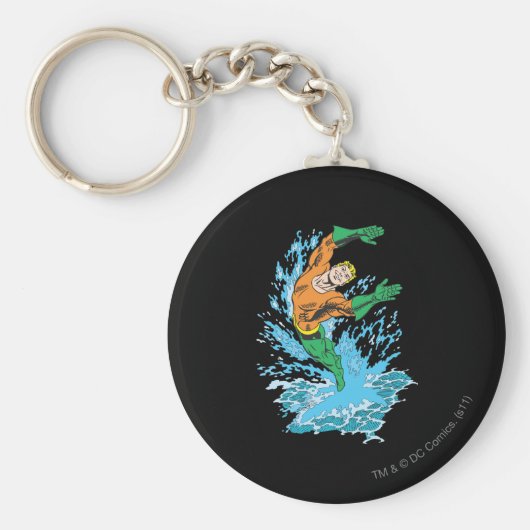 Aquaman springt in Wellen Schlüsselanhänger (Vorne)