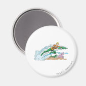 Aquaman springt über Korallen Magnet (Vorderseite/Rückseite)