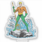 Aquaman steht mit Pitchfork Aufkleber (Vorderseite)