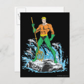 Aquaman steht mit Pitchfork Postkarte (Vorne/Hinten)
