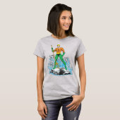 Aquaman steht mit Pitchfork T-Shirt (Vorne ganz)