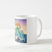 Aquaman steht mit Speer Kaffeetasse (VorderseiteRechts)