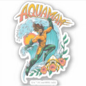 Aquaman und Trident Rising Surf Graphic Aufkleber (Vorderseite)