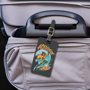 Aquaman und Trident Rising Surf Graphic Gepäckanhänger