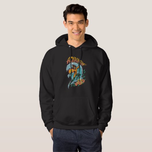 Aquaman und Trident Rising Surf Graphic Hoodie (Vorne ganz)
