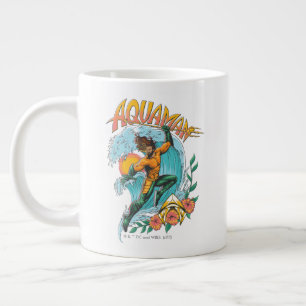 Aquaman und Trident Rising Surf Graphic Jumbo-Tasse