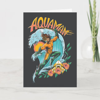 Aquaman und Trident Rising Surf Graphic Karte