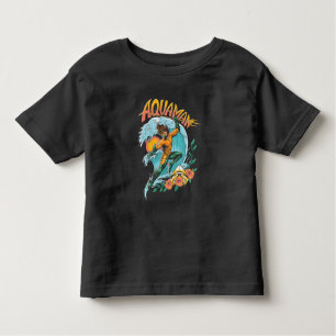 Aquaman und Trident Rising Surf Graphic Kleinkind T-shirt